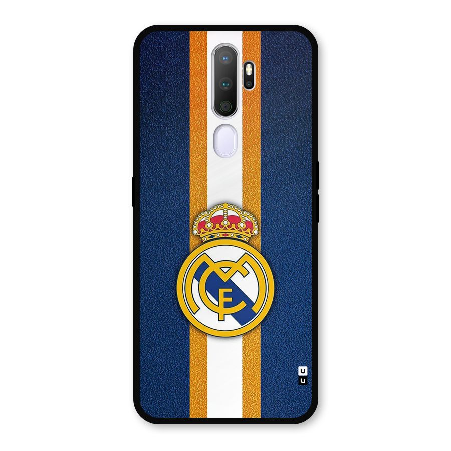 Real Madrid Stripes Metal Back Case for Oppo A9 (2020)
