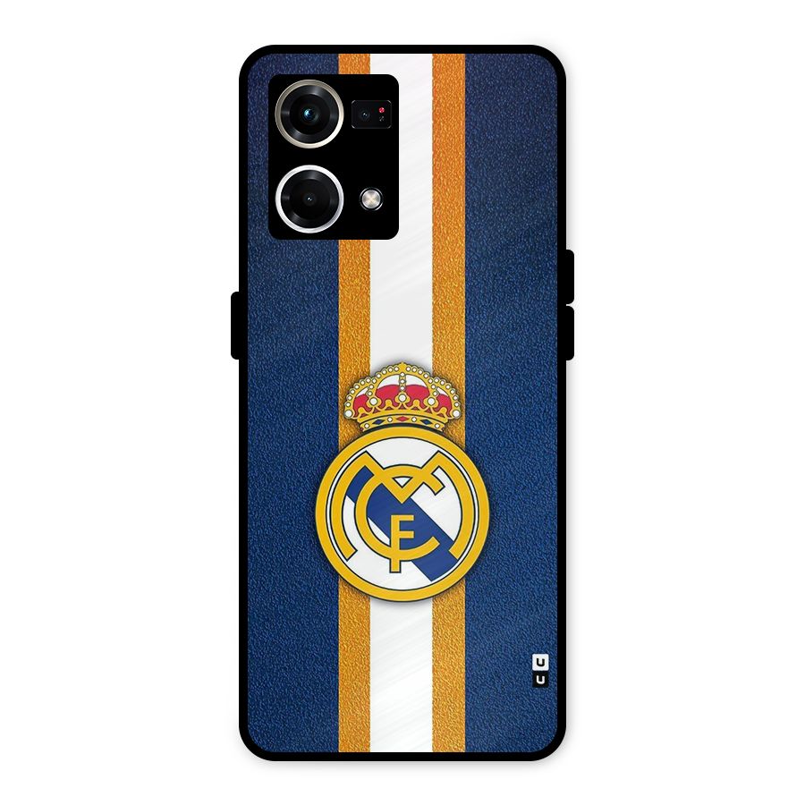 Real Madrid Stripes Metal Back Case for Oppo F21 Pro 4G