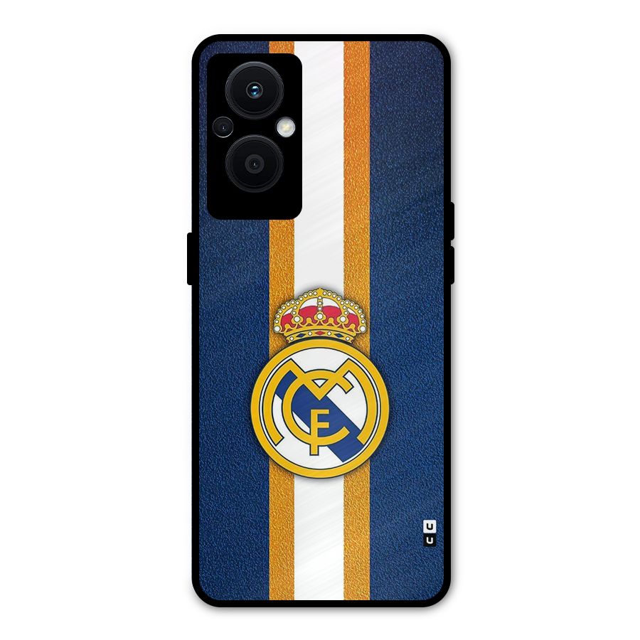 Real Madrid Stripes Metal Back Case for Oppo F21 Pro 5G