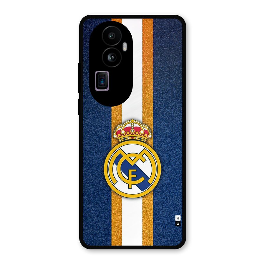 Real Madrid Stripes Metal Back Case for Oppo Reno10 Pro Plus