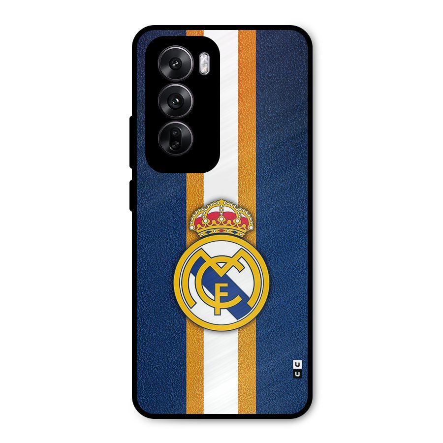 Real Madrid Stripes Metal Back Case for Oppo Reno12