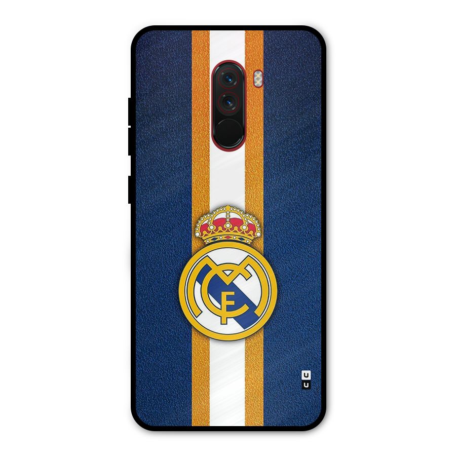 Real Madrid Stripes Metal Back Case for Poco F1