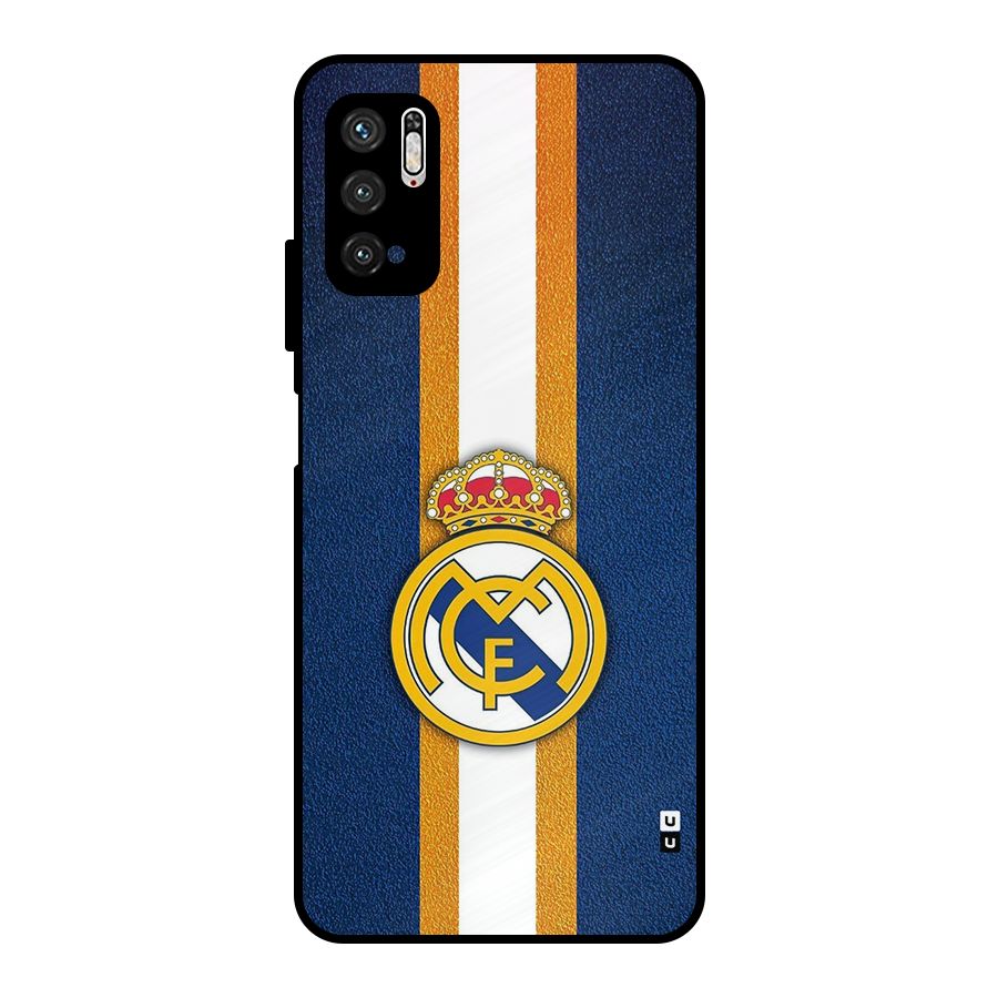 Real Madrid Stripes Metal Back Case for Poco M3 Pro 5G