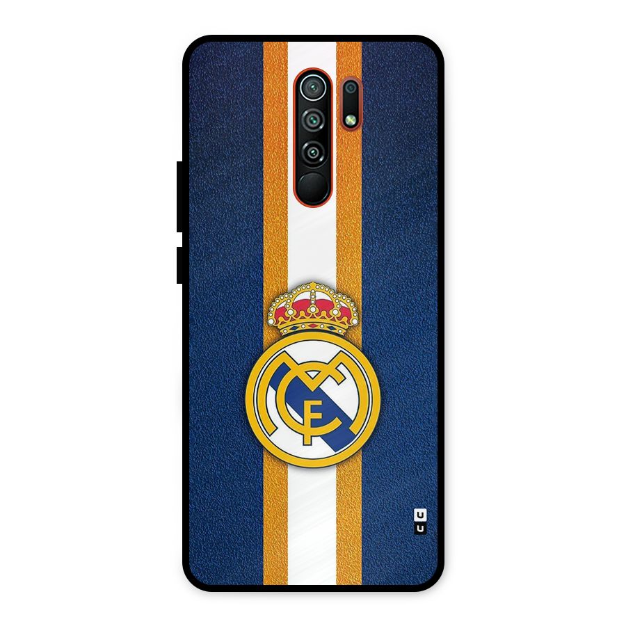 Real Madrid Stripes Metal Back Case for Redmi 9 Prime