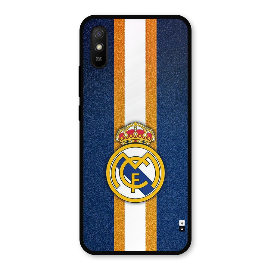 Real Madrid Stripes Metal Back Case for Redmi 9i