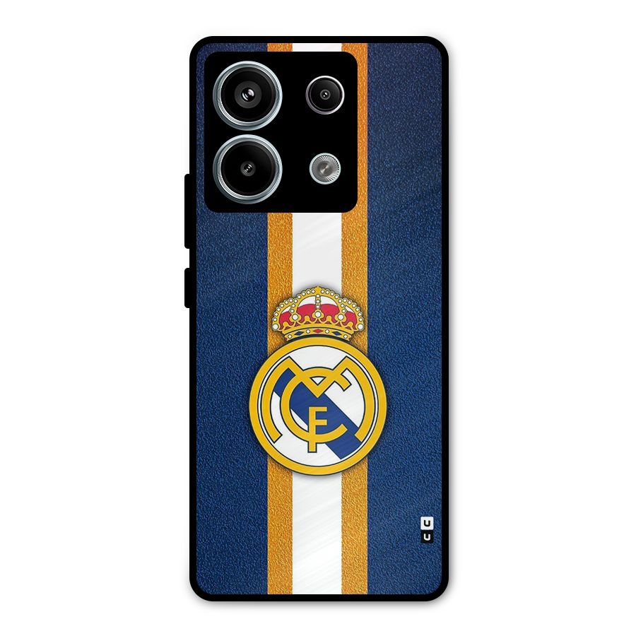 Real Madrid Stripes Metal Back Case for Redmi Note 13 Pro 5G