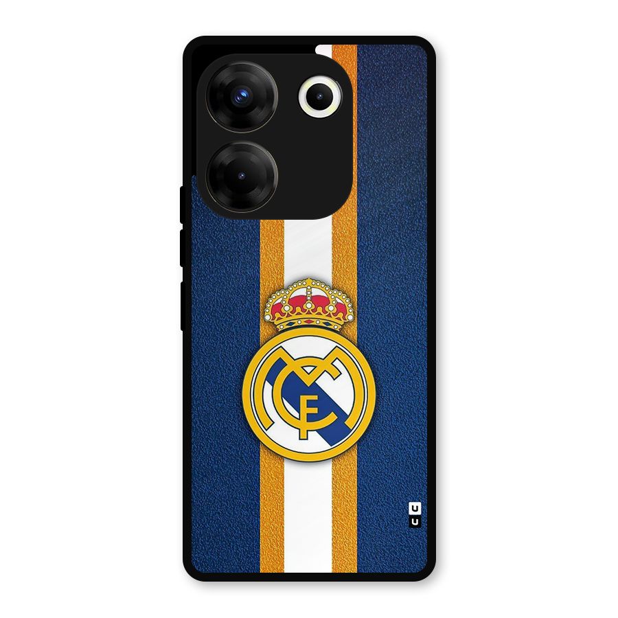 Real Madrid Stripes Metal Back Case for Tecno Camon 20 Pro