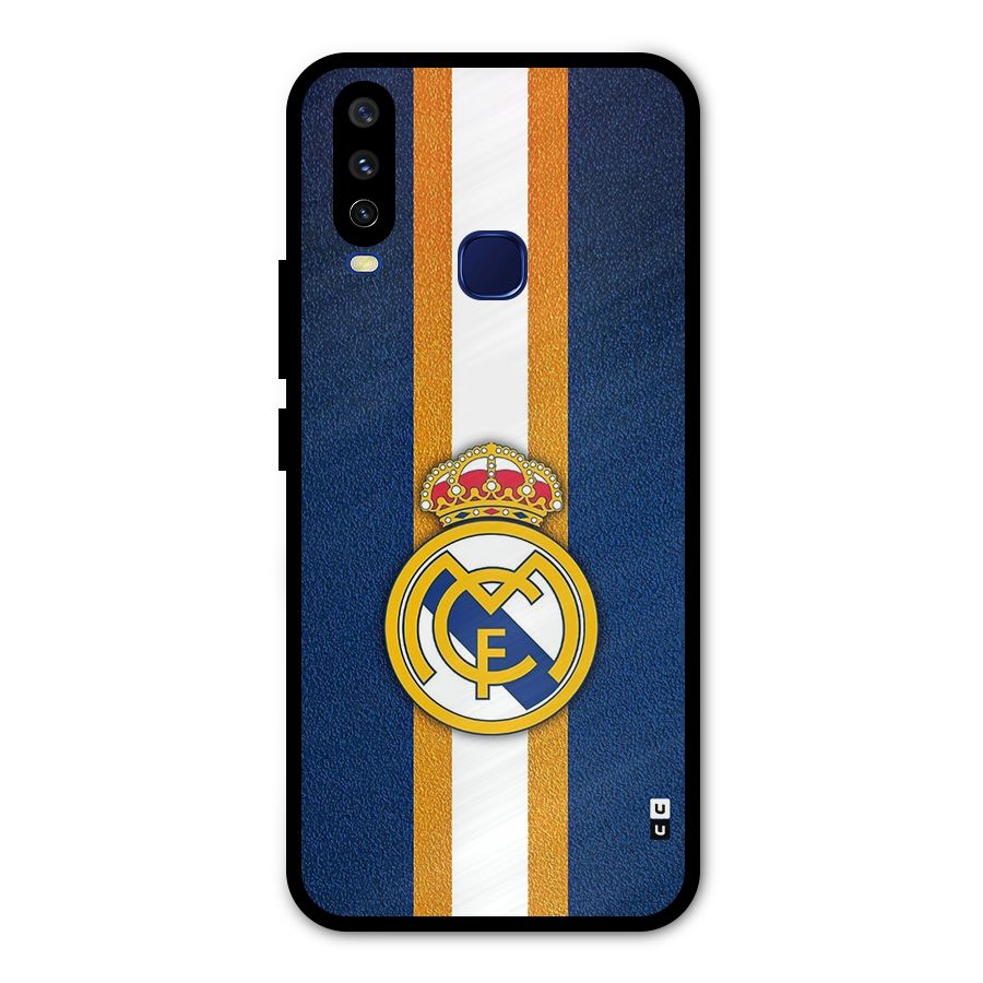 Real Madrid Stripes Metal Back Case for Vivo U10