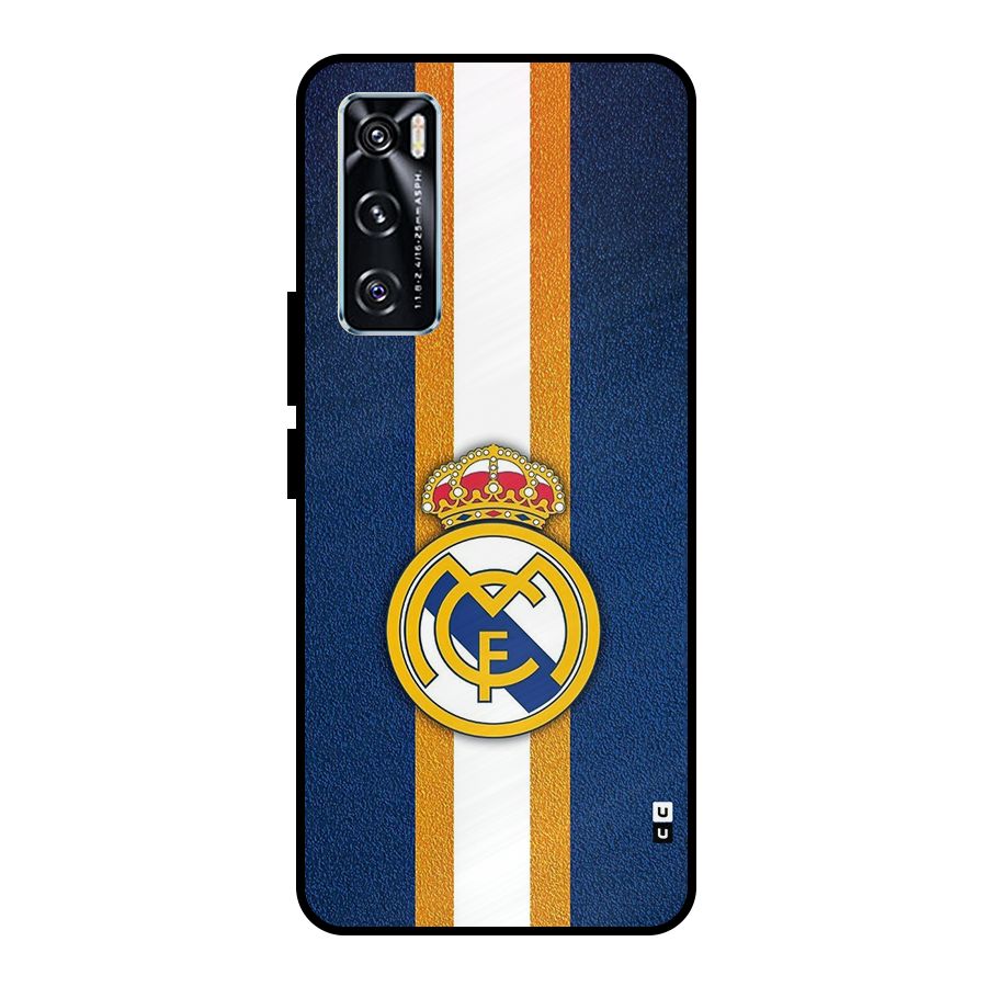 Real Madrid Stripes Metal Back Case for Vivo V20 SE