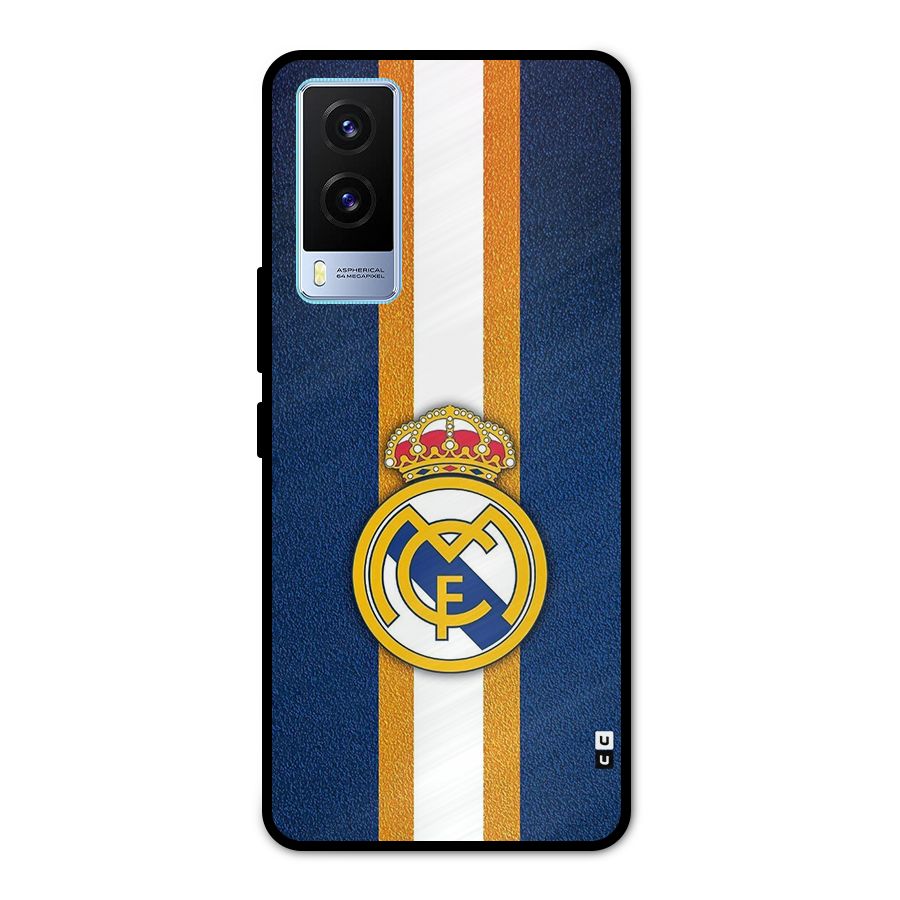 Real Madrid Stripes Metal Back Case for Vivo V21e 5G
