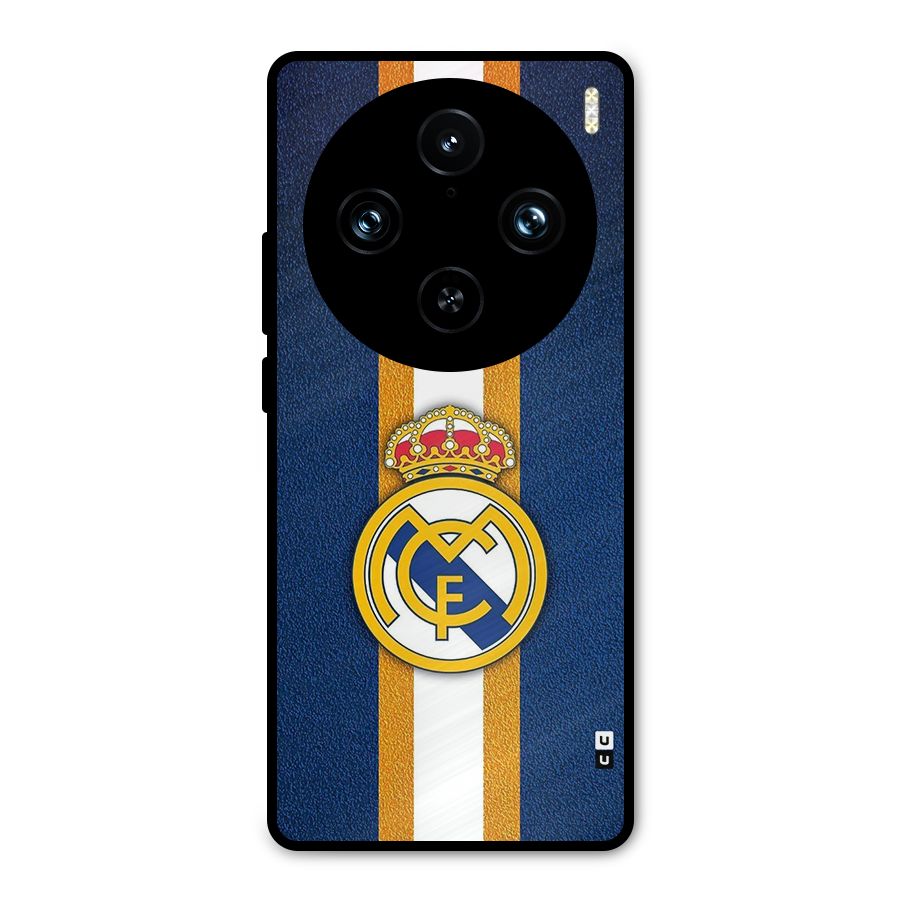 Real Madrid Stripes Metal Back Case for Vivo X100 Pro