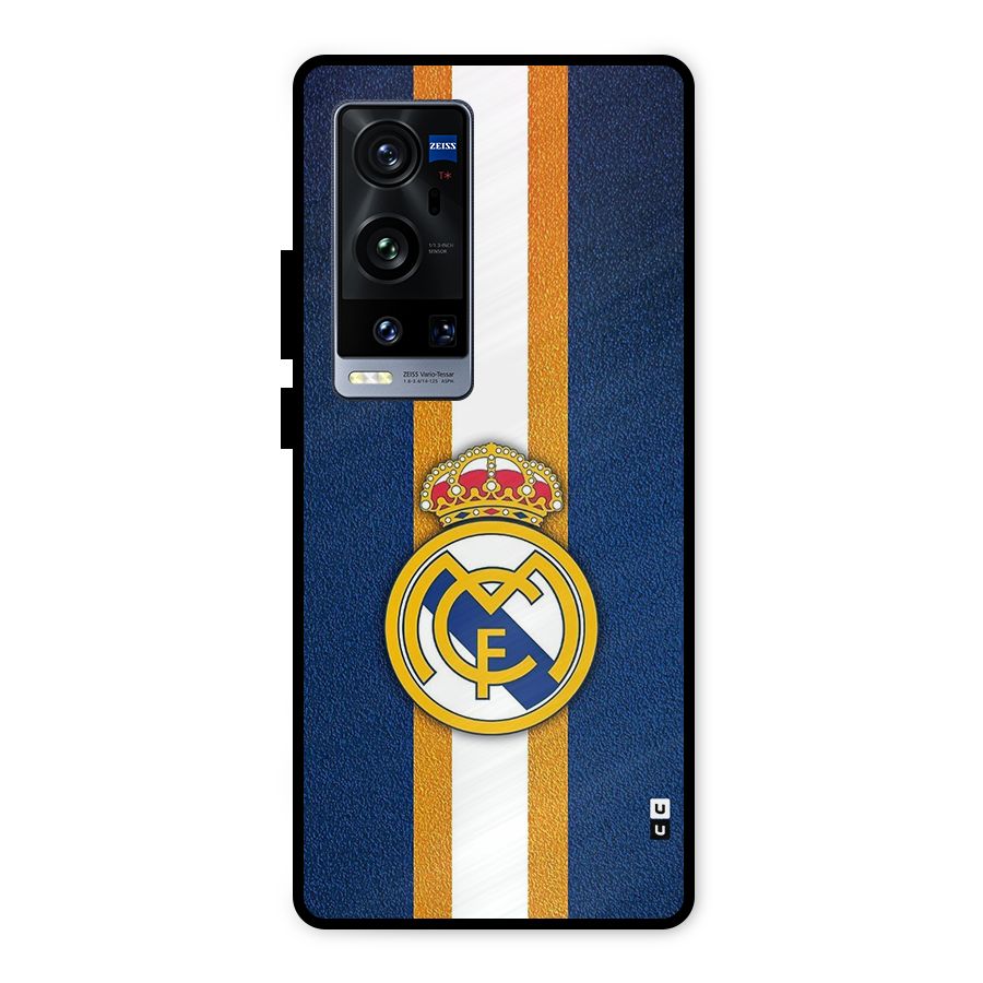 Real Madrid Stripes Metal Back Case for Vivo X60 Pro Plus