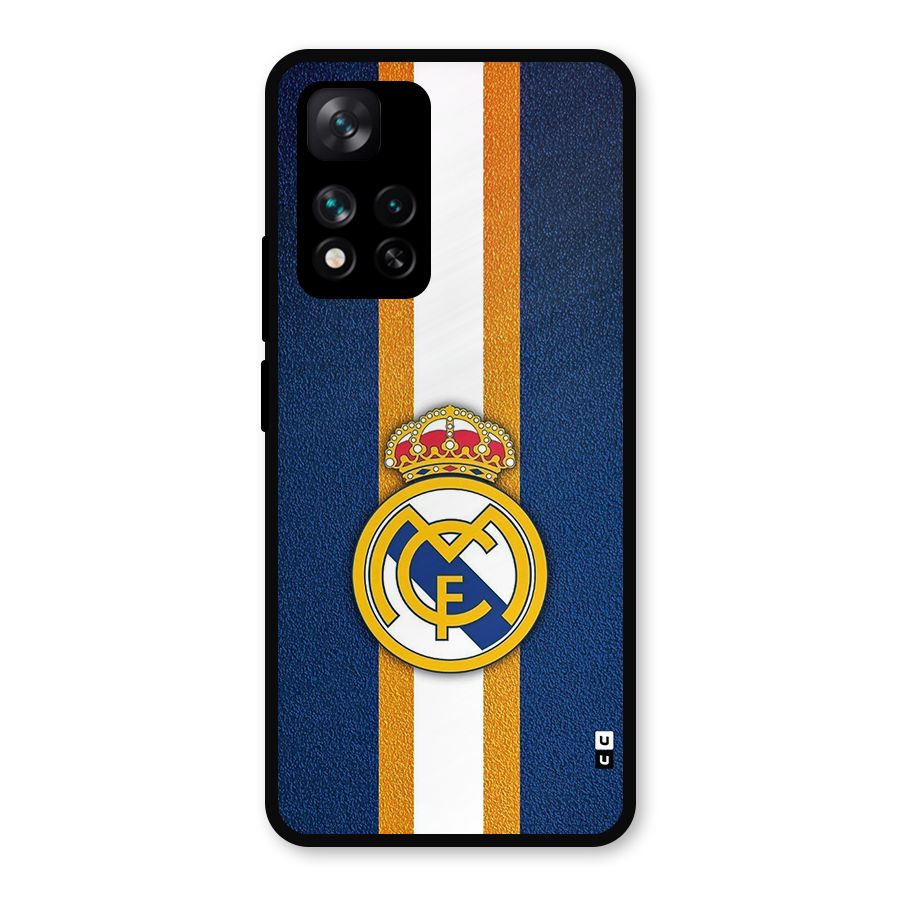 Real Madrid Stripes Metal Back Case for Xiaomi 11i 5G