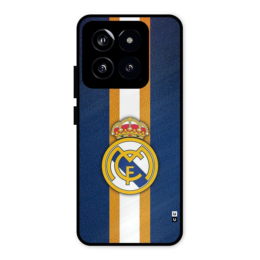 Real Madrid Stripes Metal Back Case for Xiaomi 14