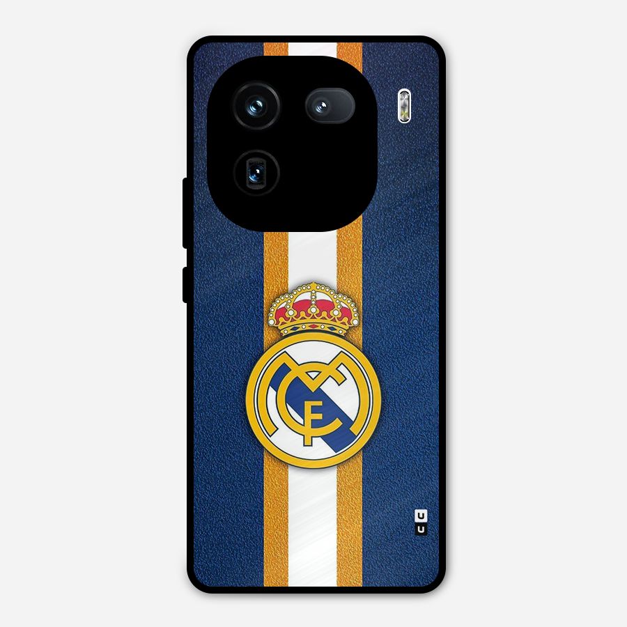 Real Madrid Stripes Metal Back Case for iQOO 12