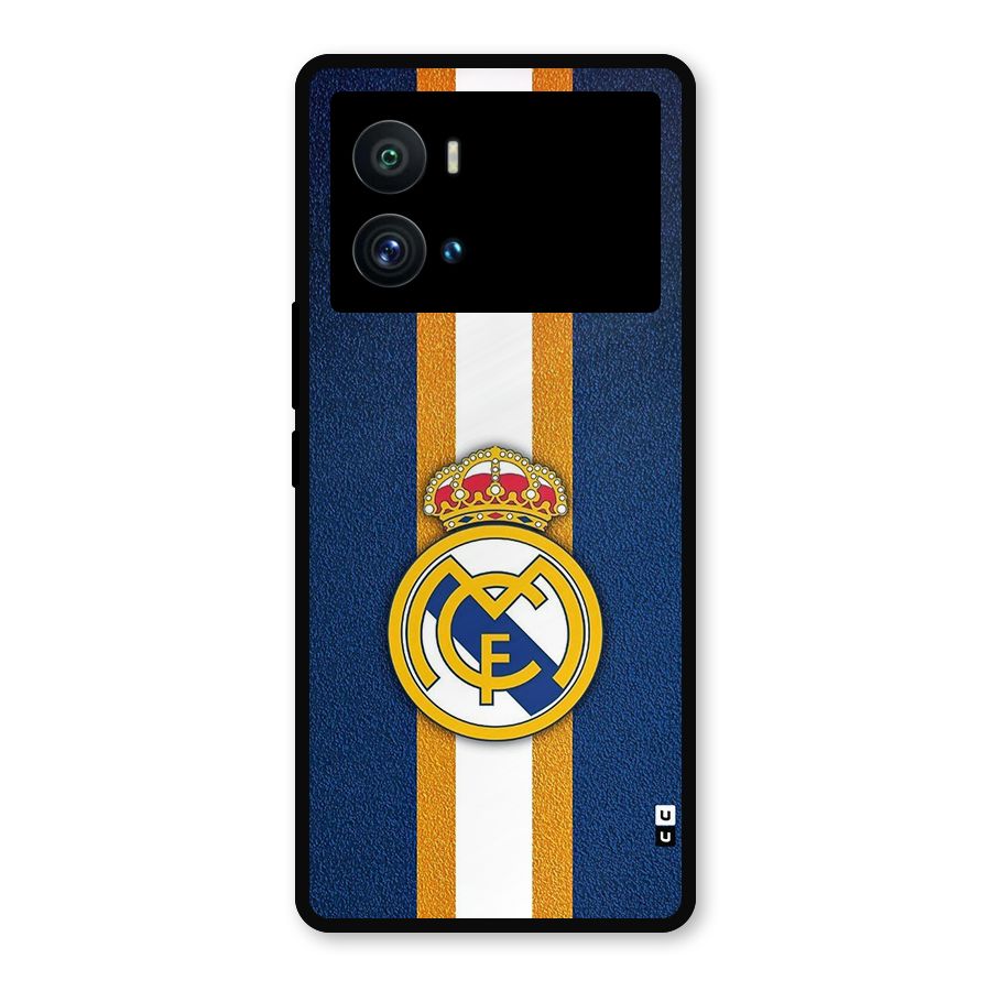 Real Madrid Stripes Metal Back Case for iQOO 9 Pro