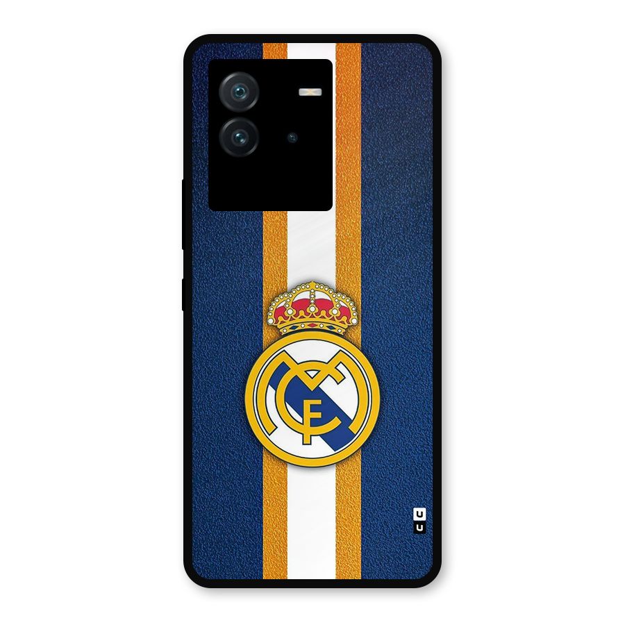 Real Madrid Stripes Metal Back Case for iQOO Neo 6 5G