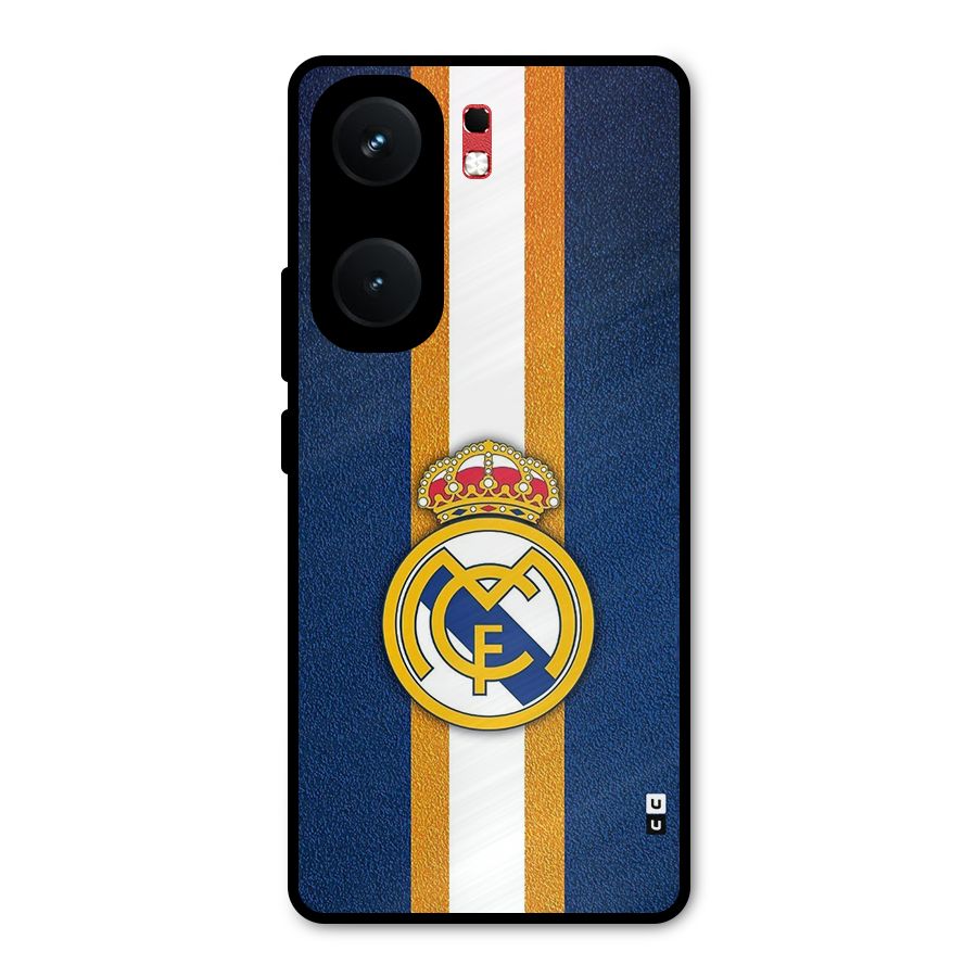 Real Madrid Stripes Metal Back Case for iQOO Neo 9 Pro