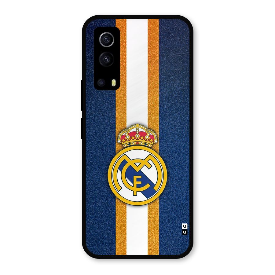 Real Madrid Stripes Metal Back Case for iQOO Z3