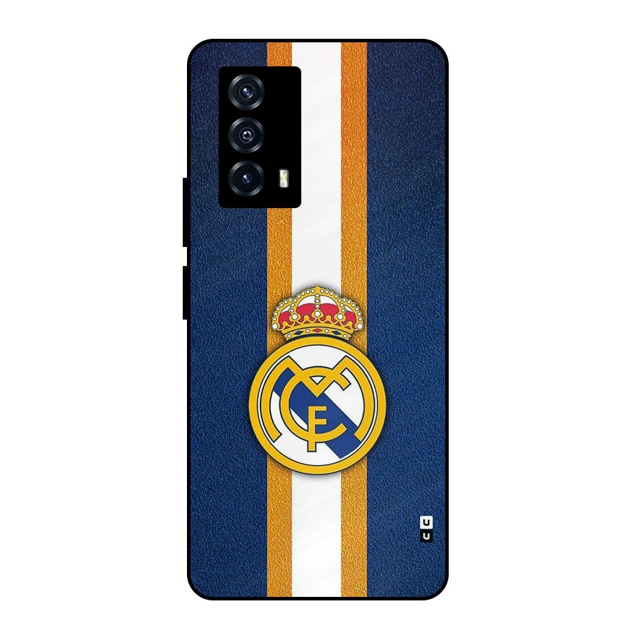 Real Madrid Stripes Metal Back Case for iQOO Z5