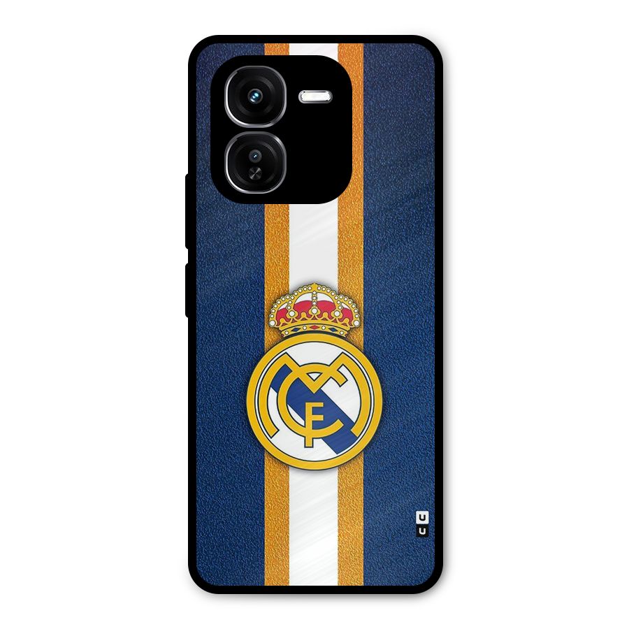 Real Madrid Stripes Metal Back Case for iQOO Z9x
