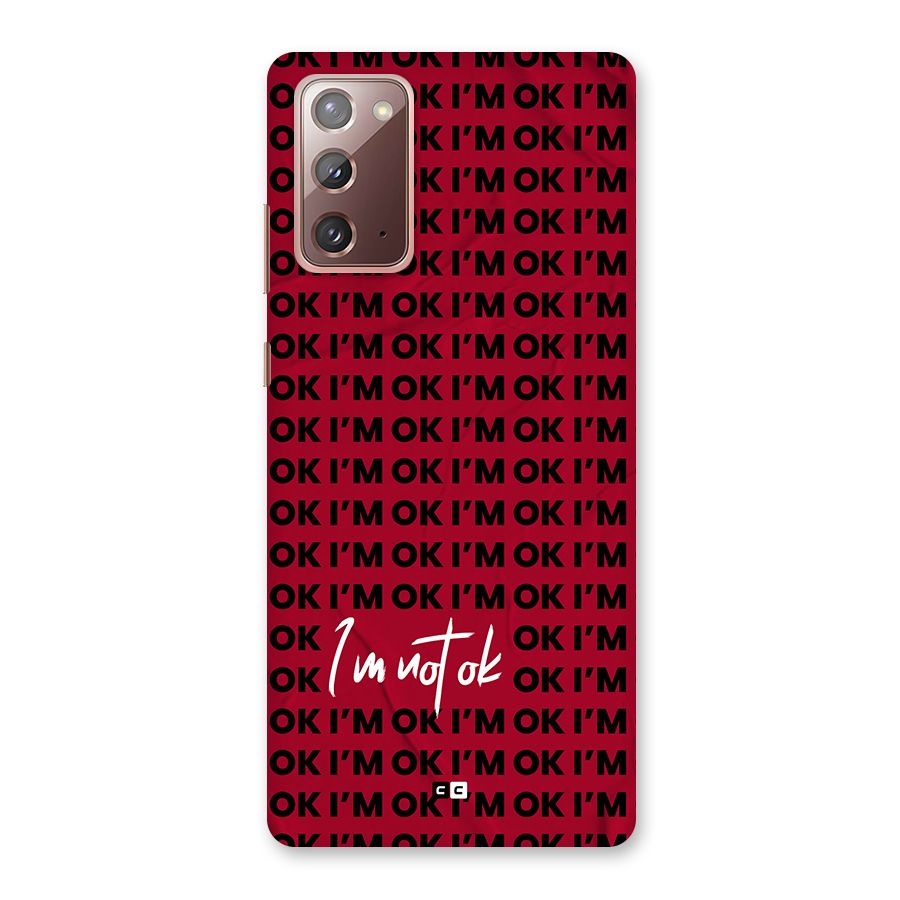 Really Not Ok Back Case for Galaxy Note 20