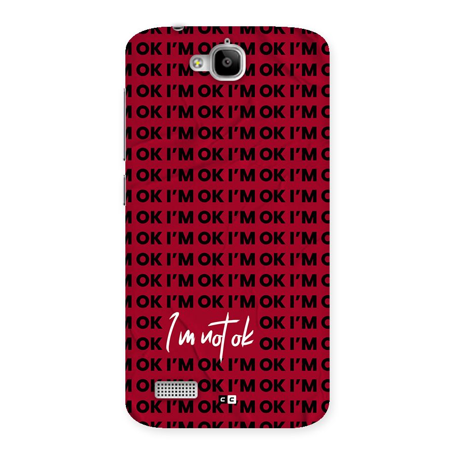 Really Not Ok Back Case for Honor Holly