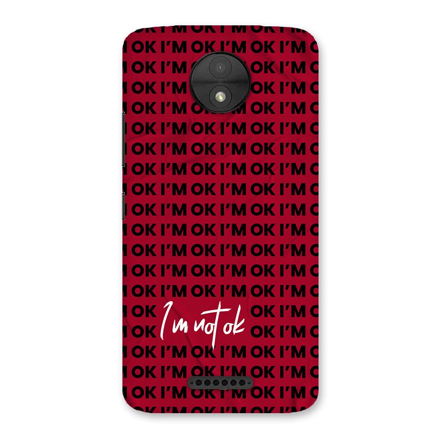 Really Not Ok Back Case for Moto C