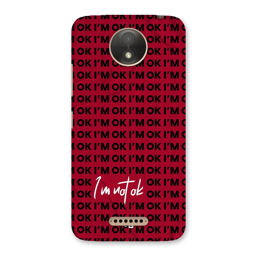 Really Not Ok Back Case for Moto C Plus