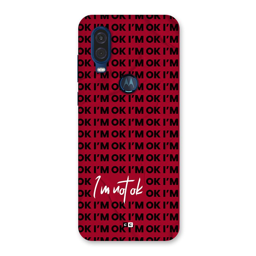 Really Not Ok Back Case for Motorola One Vision