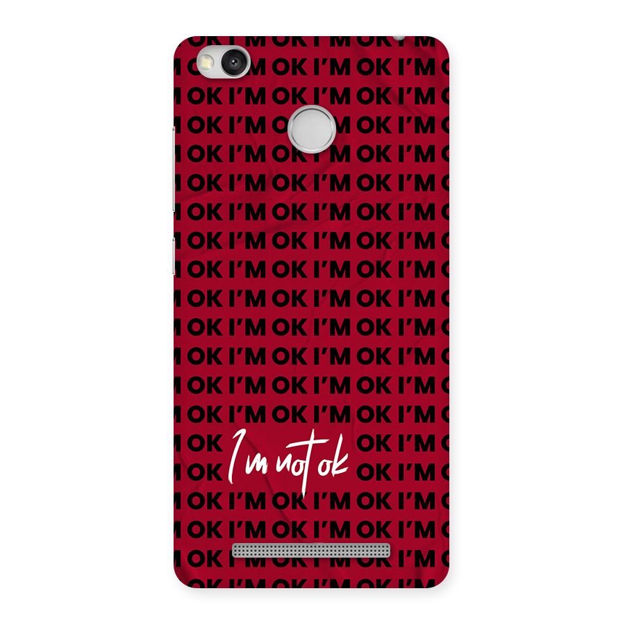 Really Not Ok Back Case for Redmi 3S Prime