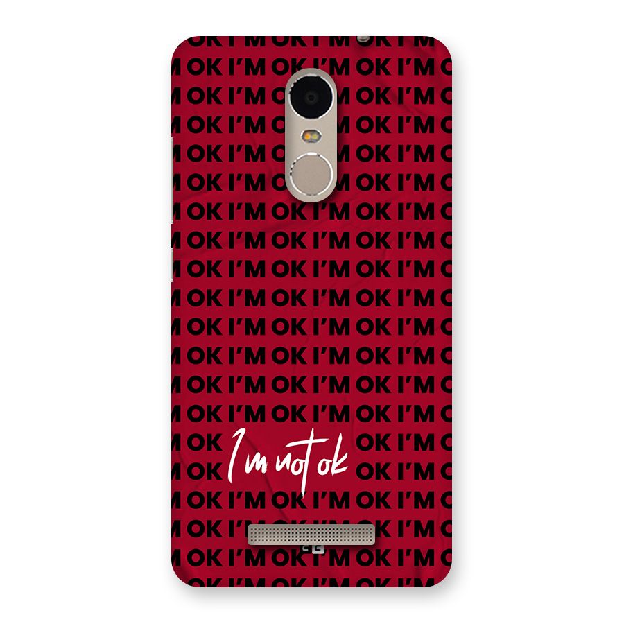 Really Not Ok Back Case for Redmi Note 3