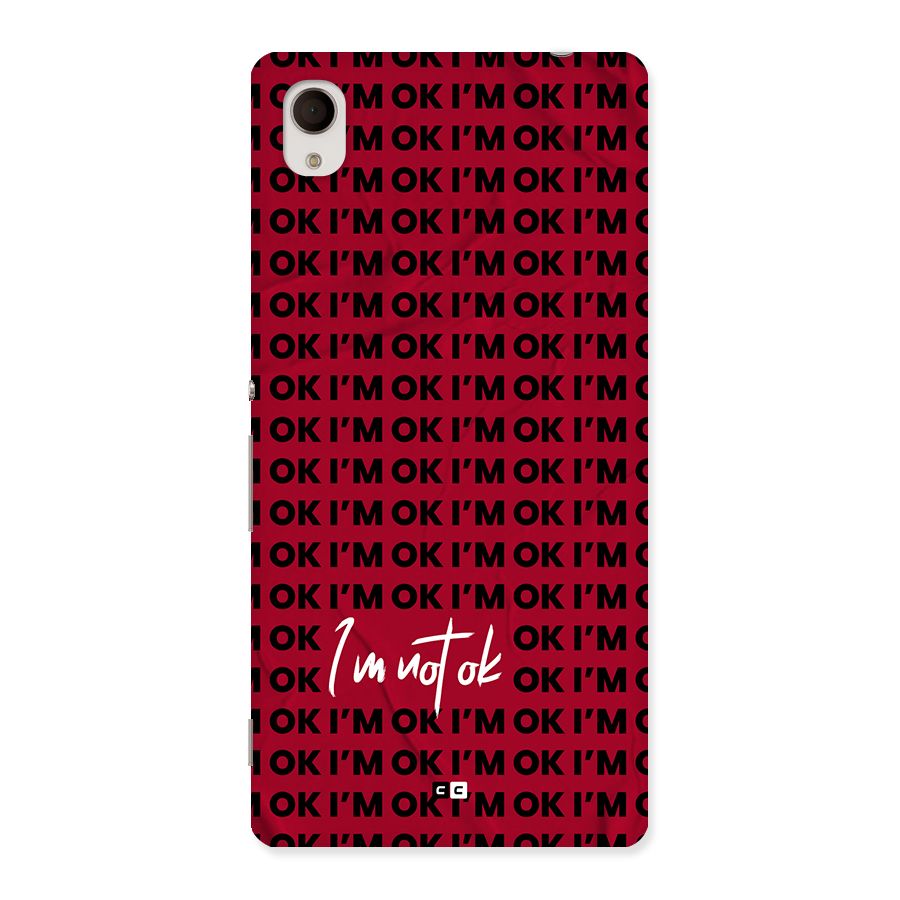 Really Not Ok Back Case for Xperia M4 Aqua