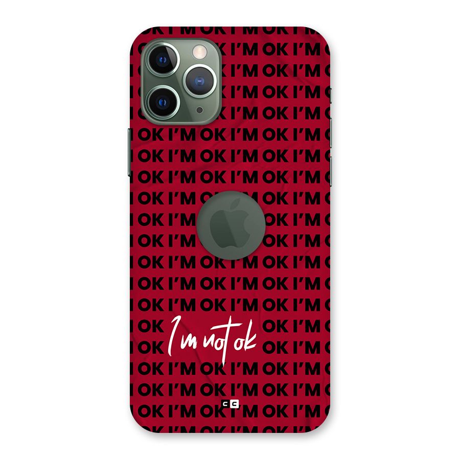 Really Not Ok Back Case for iPhone 11 Pro Logo Cut