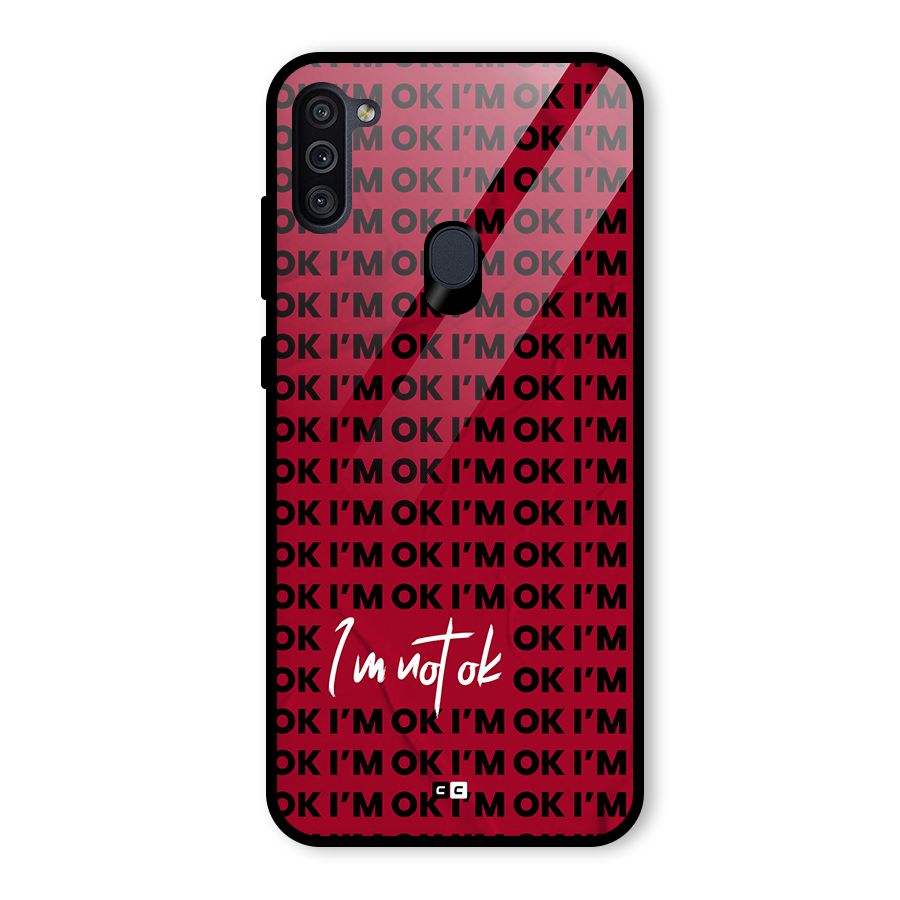 Really Not Ok Glass Back Case for Galaxy M11