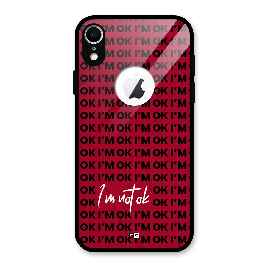 Really Not Ok Glass Back Case for iPhone XR Logo Cut