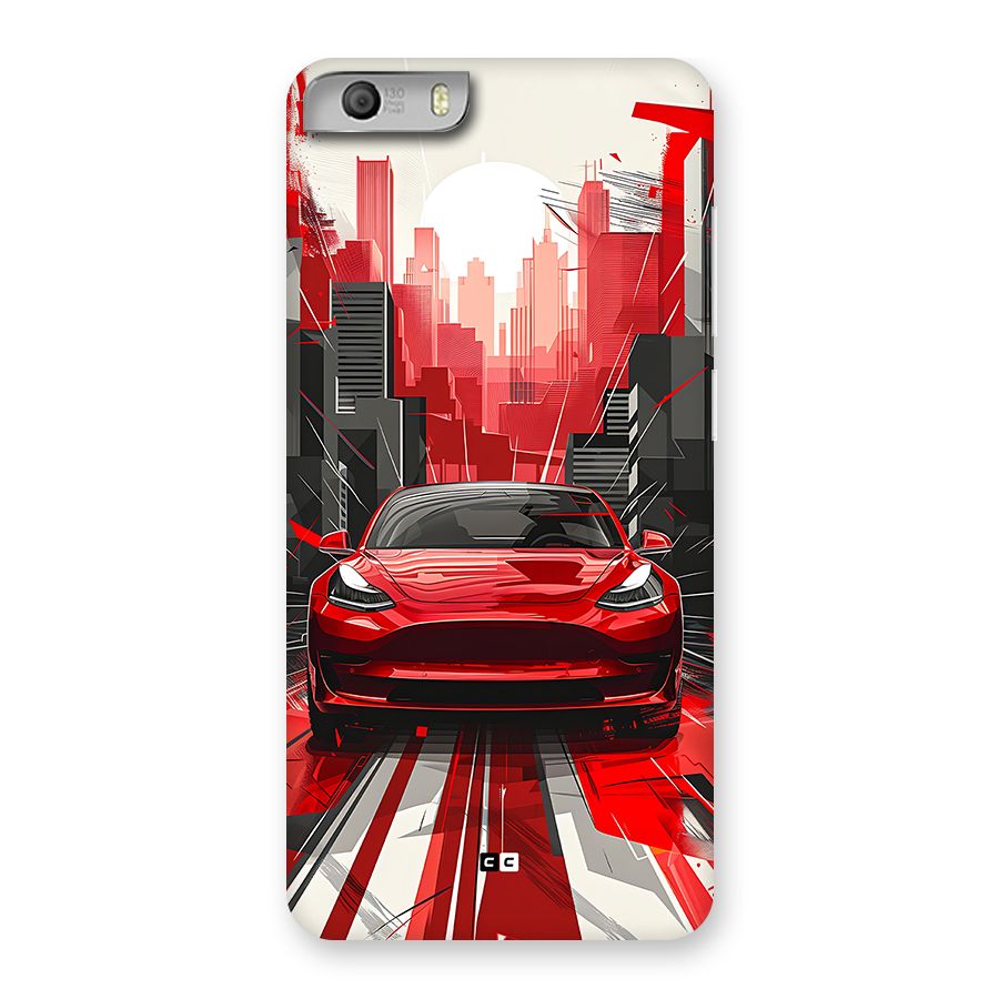 Red And Black Car Back Case for Canvas Knight 2