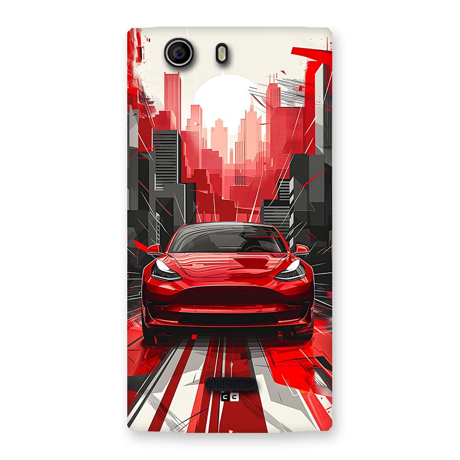 Red And Black Car Back Case for Canvas Nitro 2 E311