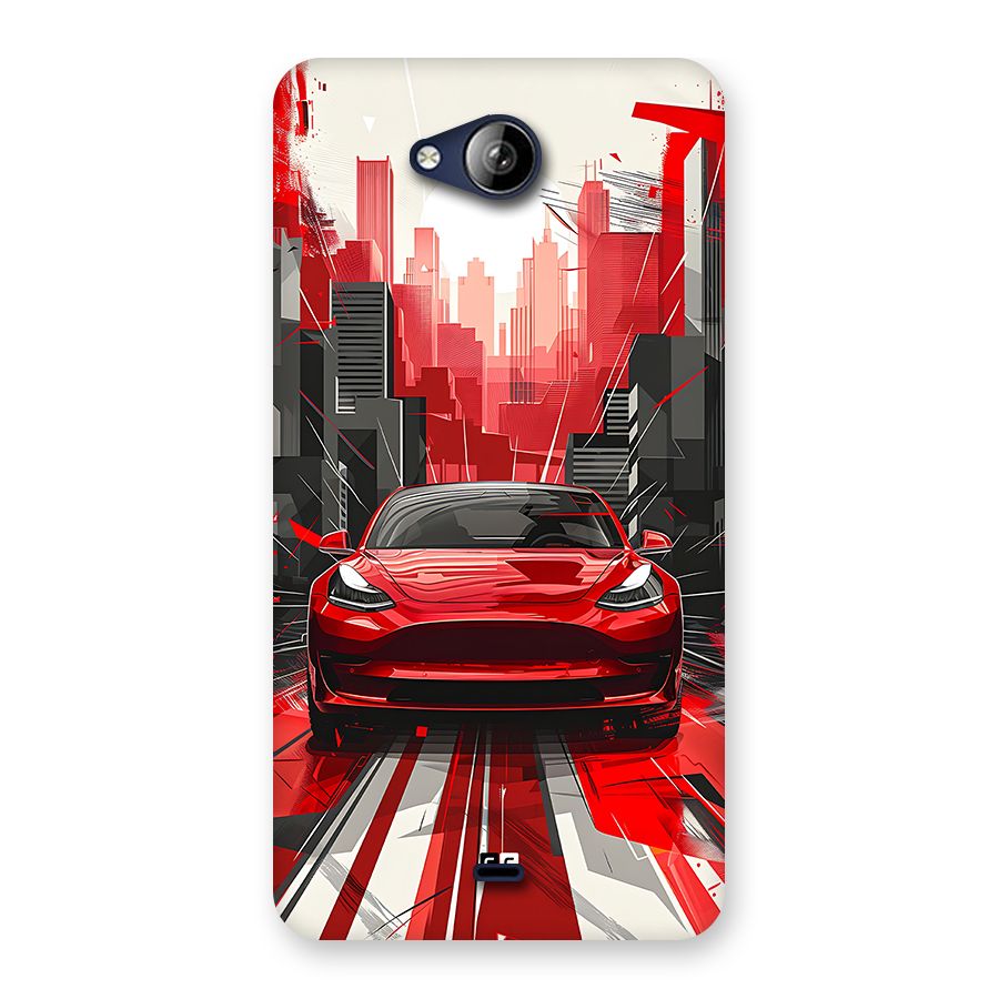 Red And Black Car Back Case for Canvas Play Q355