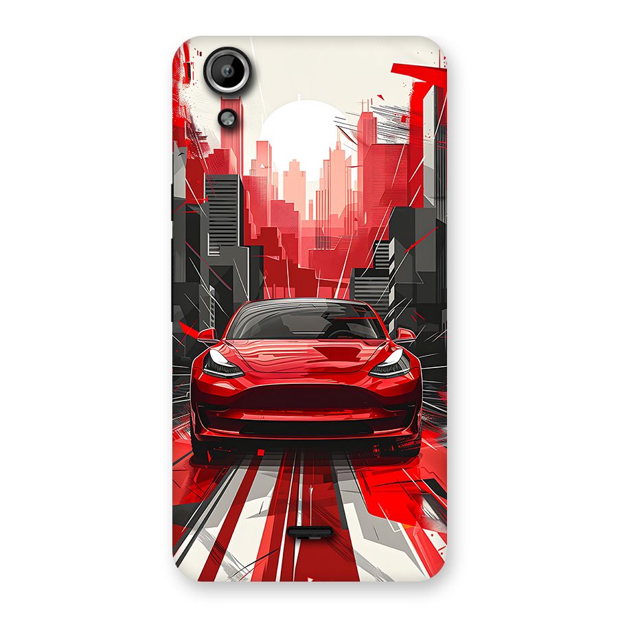 Red And Black Car Back Case for Canvas Selfie Lens Q345