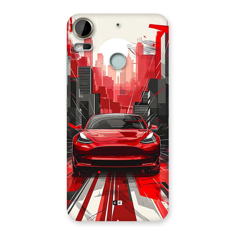 Red And Black Car Back Case for Desire 10 Pro
