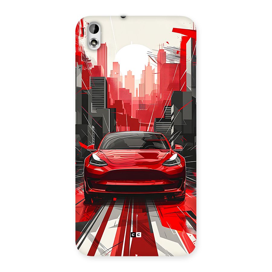 Red And Black Car Back Case for Desire 816g