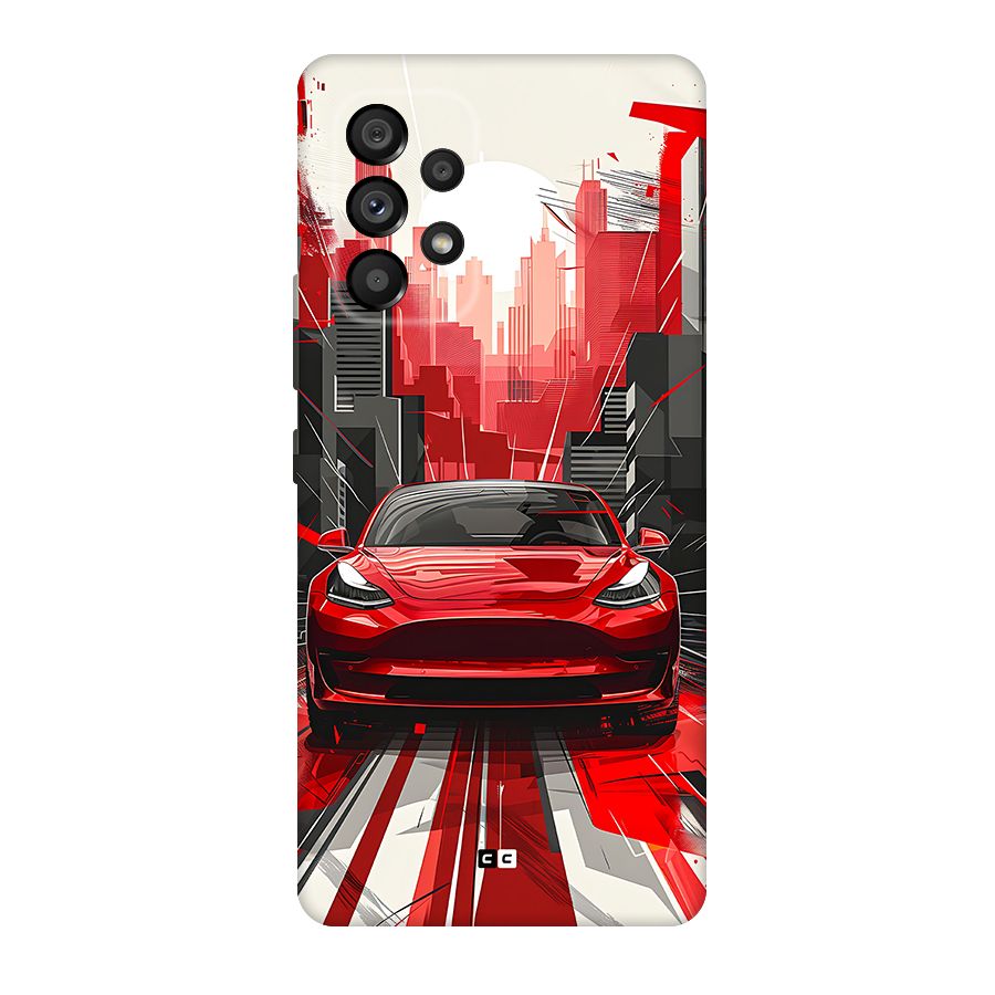 Red And Black Car Back Case for Galaxy A53 5G