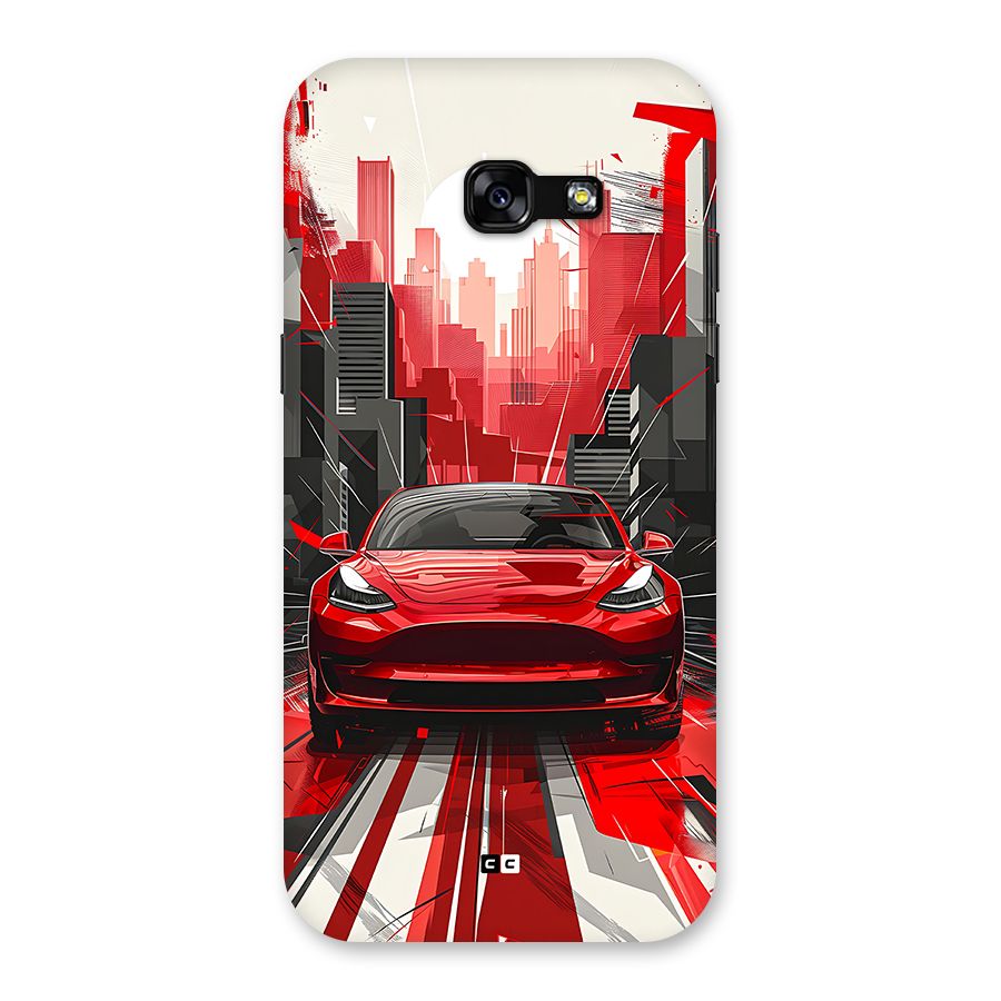 Red And Black Car Back Case for Galaxy A5 2017