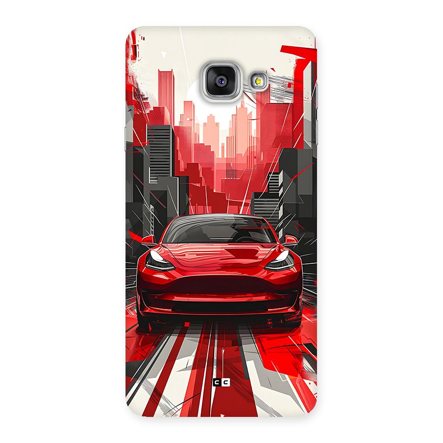 Red And Black Car Back Case for Galaxy A7 (2016)