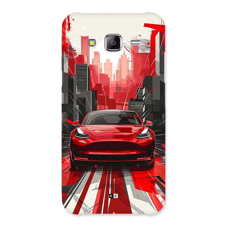 Red And Black Car Back Case for Galaxy J2 Prime