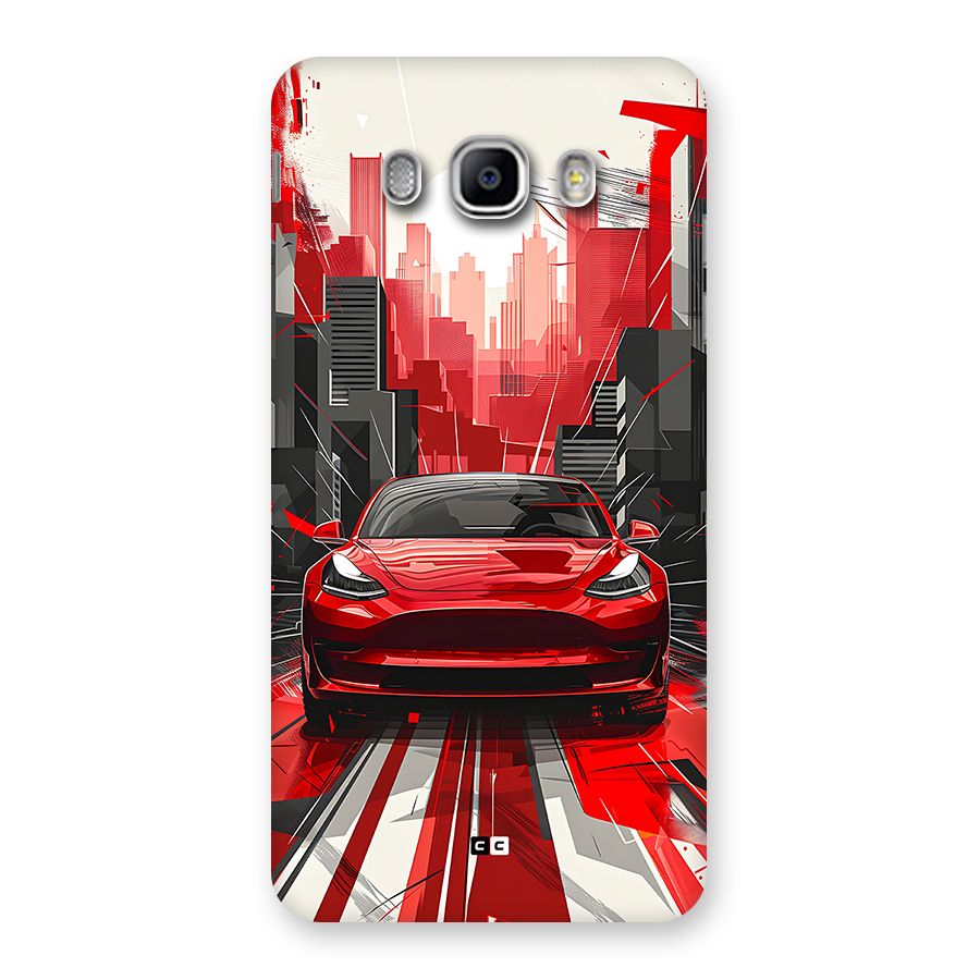 Red And Black Car Back Case for Galaxy J5 2016