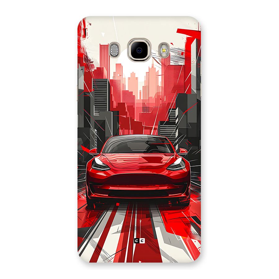 Red And Black Car Back Case for Galaxy J7 2016