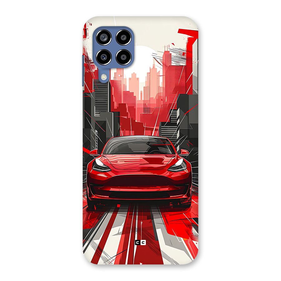 Red And Black Car Back Case for Galaxy M53 5G