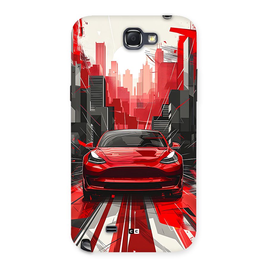 Red And Black Car Back Case for Galaxy Note 2